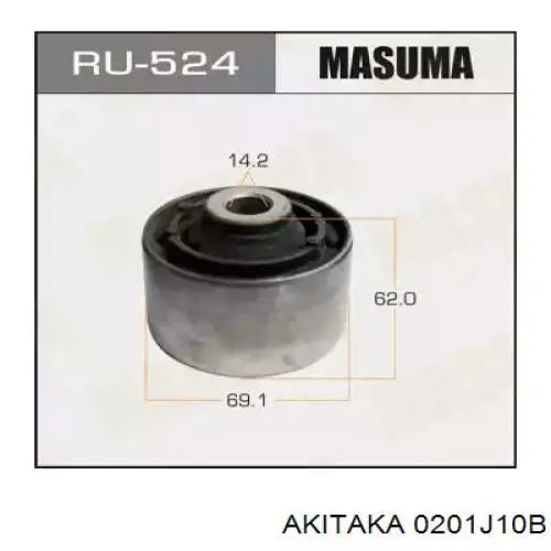 Silentblock przedniego wahacza dolnego 0201J10B Akitaka
