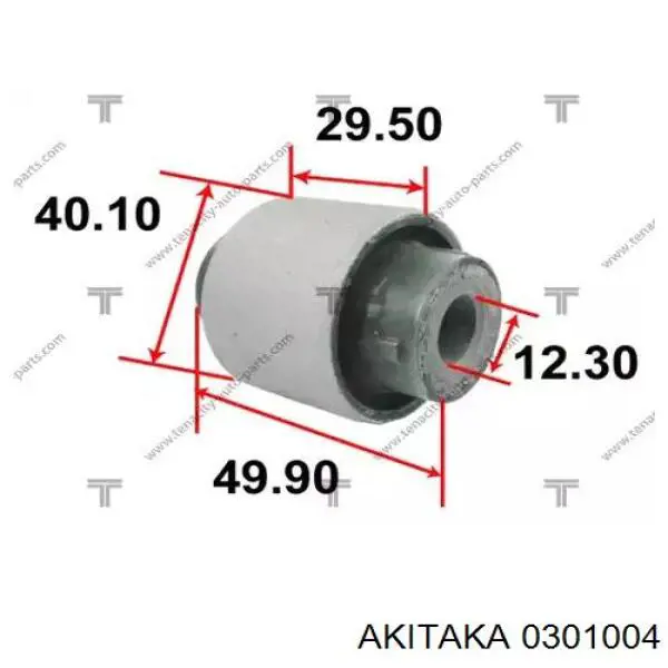 0301004 Akitaka Silentblock wahacza tylnego dolnego