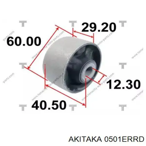 0501ERRD Akitaka silentblock trawersu do mocowania tylnego reduktora tylny