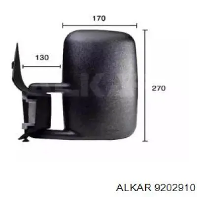 Lusterko wsteczne prawe Alkar 9202910 cena, od 66,40 USD