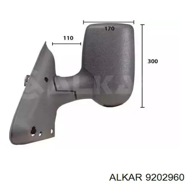 Lusterko wsteczne prawe Alkar 9202960 cena, od 80,48 USD