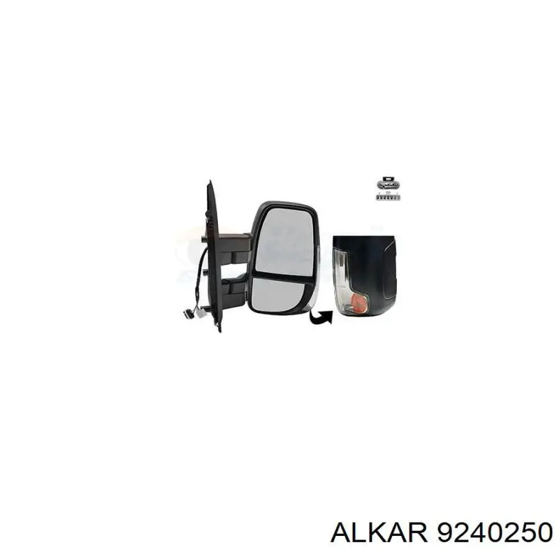 Lusterko wsteczne prawe Iveco 5801552553 cena, od 188,80 USD