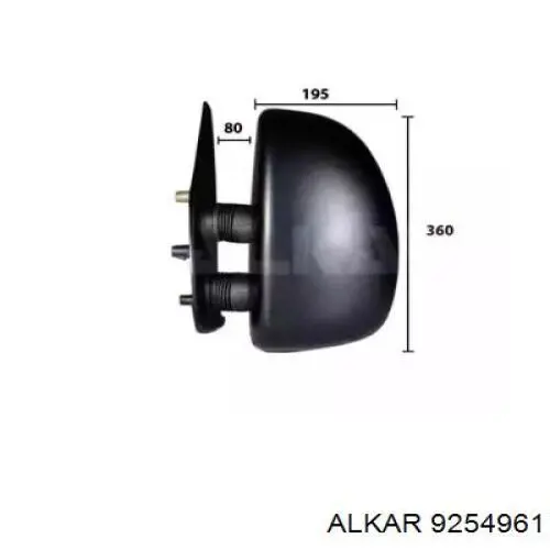 Lusterko wsteczne lewe Alkar 9254961 cena, od 109,63 USD