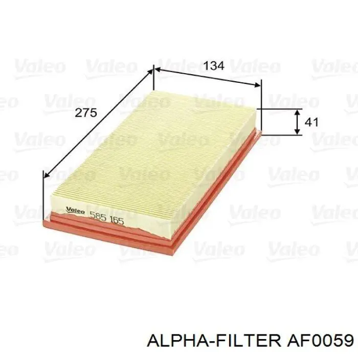 Filtr powietrza AF0059 Alpha Filter