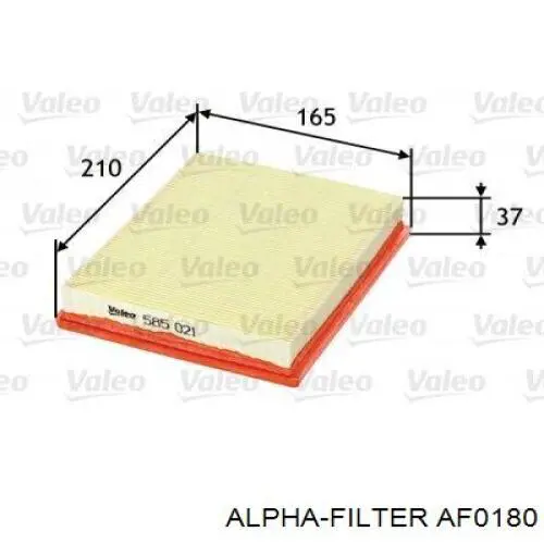 AF0180 Alpha Filter Filtr powietrza