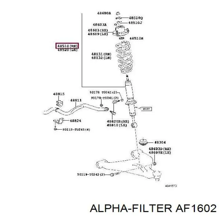 Do koszyka AF1602 Alpha Filter Filtr powietrza