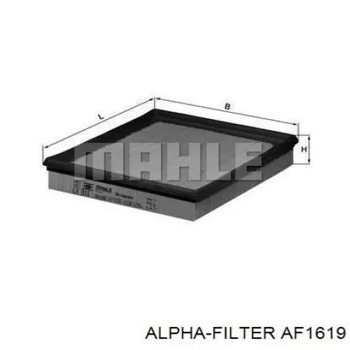 Do koszyka AF1619 Alpha Filter Filtr powietrza