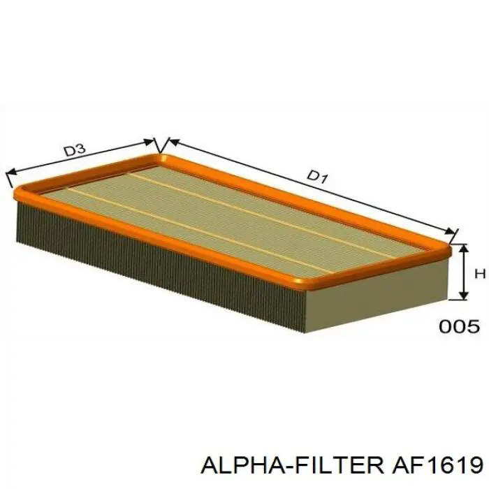 Filtr powietrza AF1619 Alpha Filter