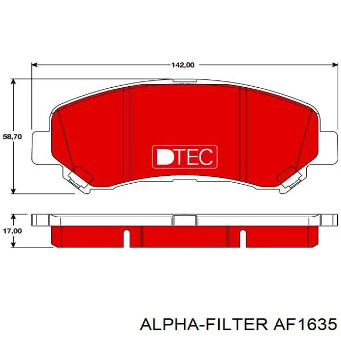 Do koszyka AF1635 Alpha Filter Filtr powietrza