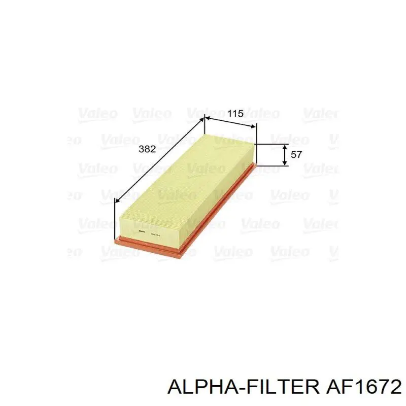 Filtr powietrza Alpha Filter AF1672 cena, od 8,98 USD