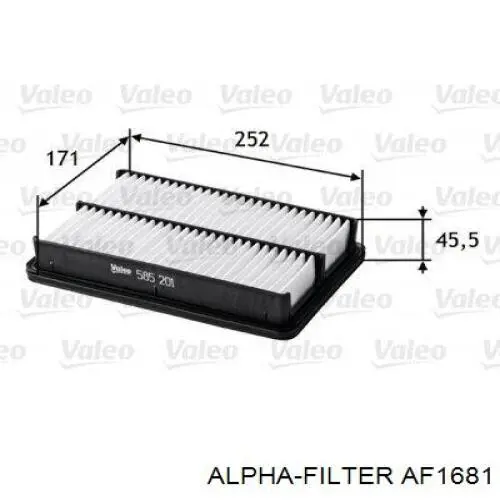 Filtr powietrza Alpha Filter AF1681 cena, od 7,31 USD
