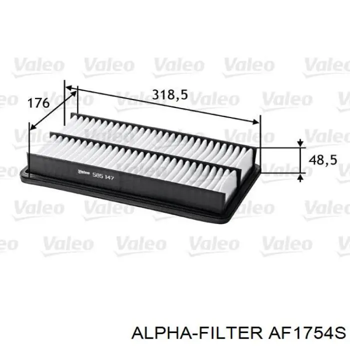 Do koszyka AF1754S Alpha Filter Filtr powietrza