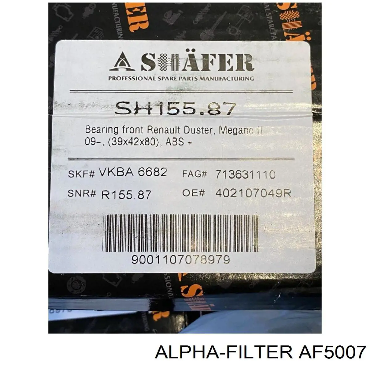 Do koszyka AF5007 Alpha Filter Filtr kabiny