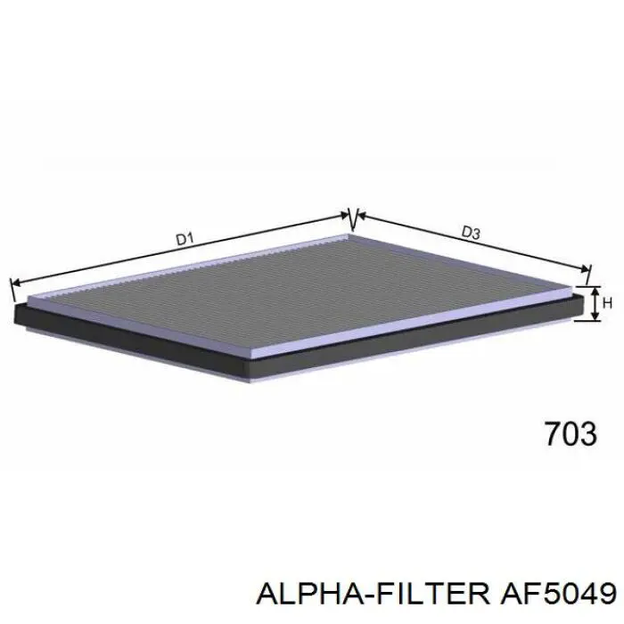 Filtr kabiny AF5049 Alpha Filter