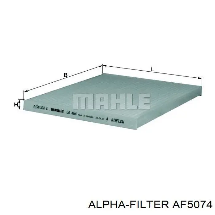 Filtr kabiny Alpha Filter AF5074 cena, od 6,74 USD