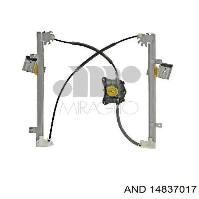 Mechanizm podnoszenia szyby drzwi przednich lewych 14837017 AND