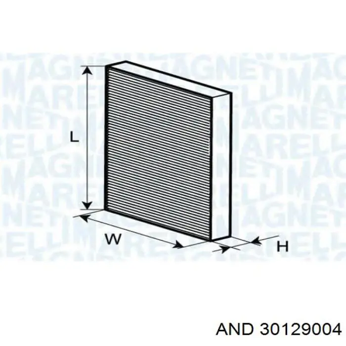 Filtr kabiny 30129004 AND