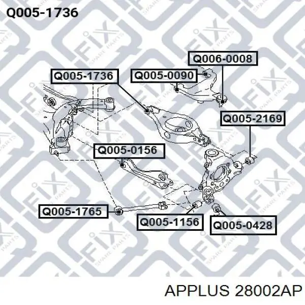 28002AP Aplus tuleja stabilizatora tylnego