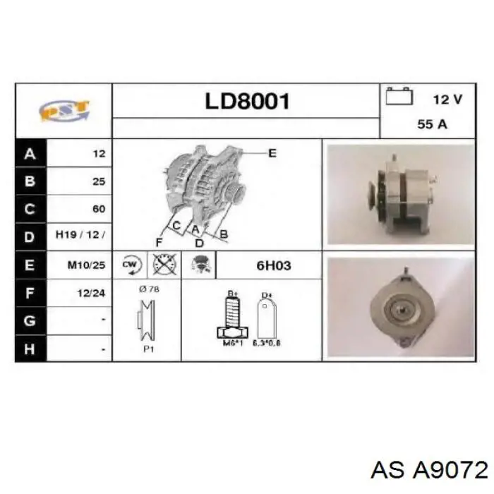 A9072 AS/Auto Storm Alternator