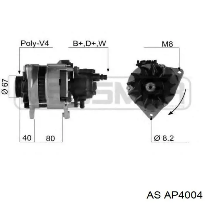 Koło pasowe alternatora AS/Auto Storm AP4004