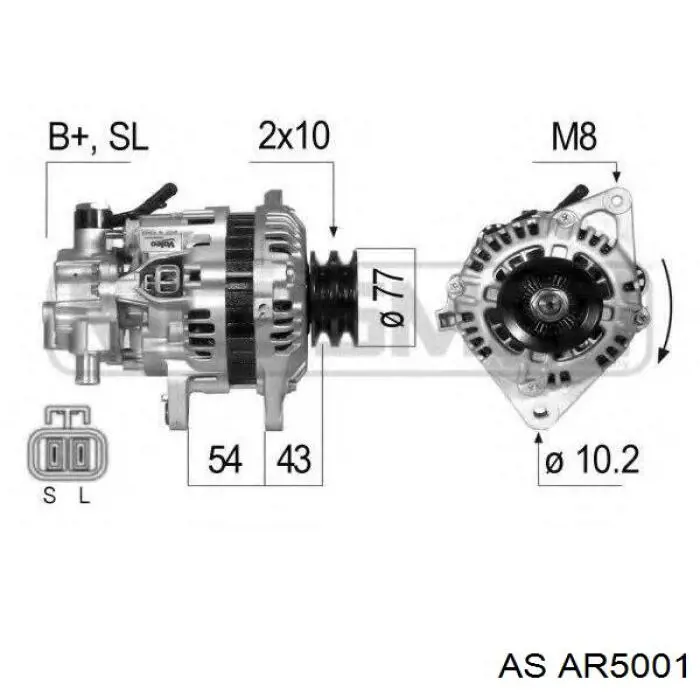 Do koszyka AR5001 AS/Auto Storm Wirnik alternatora