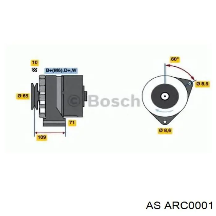 ARC0001 AS/Auto Storm mostek prostowniczy alternatora = moster diodowy alternatora