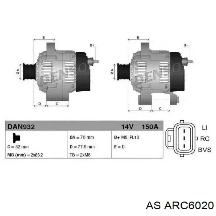 Mostek prostowniczy alternatora = Moster diodowy alternatora Volvo C30 (M)