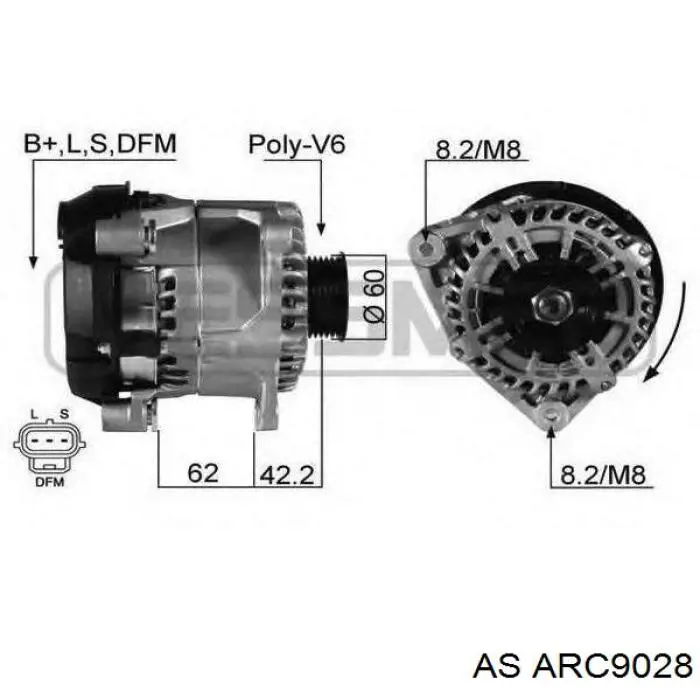 Do koszyka ARC9028 AS/Auto Storm Mostek prostowniczy alternatora = Moster diodowy alternatora