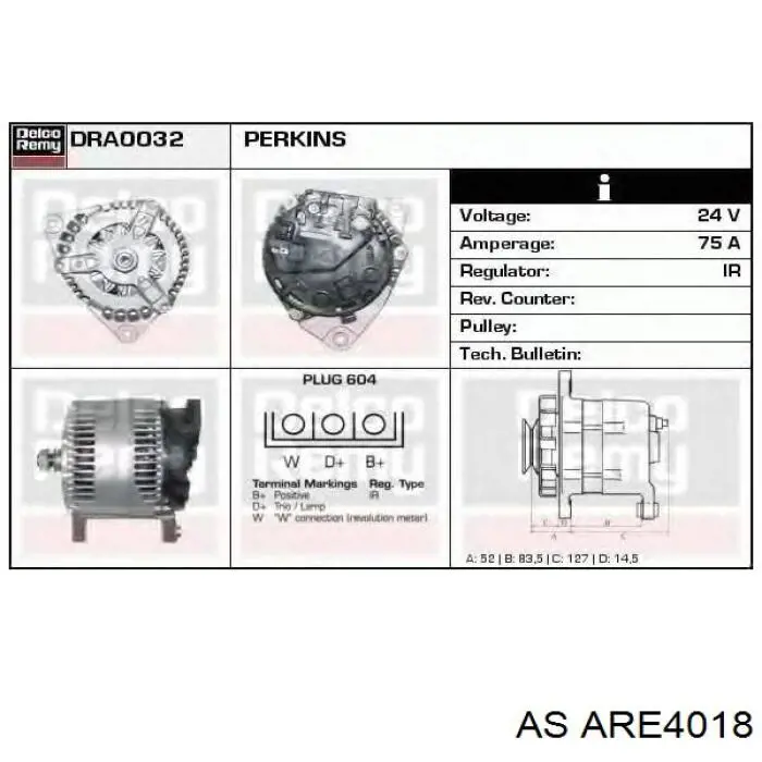 Regulator alternatora (przekaźnik ładowania) AS/Auto Storm ARE4018 cena, od 31,59 USD