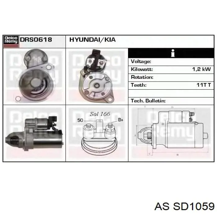 Bendiks rozrusznika SD1059 AS/Auto Storm