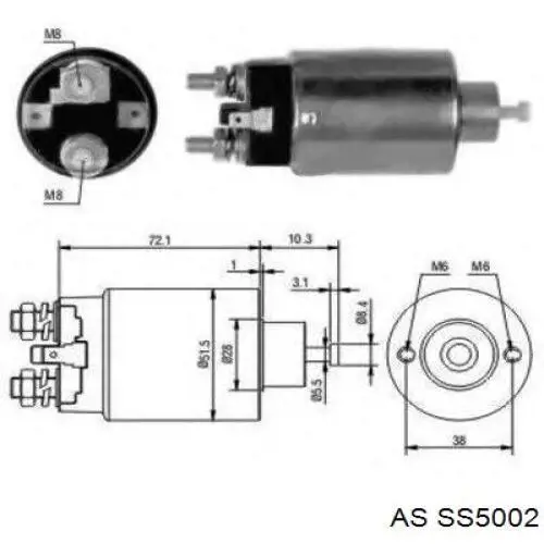 Elektromagnes rozrusznika SS5002 AS/Auto Storm