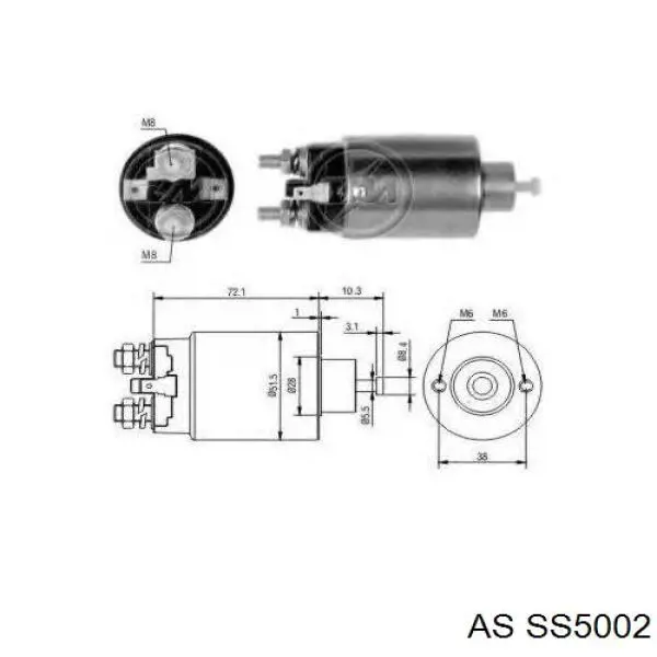 Do koszyka SS5002 AS/Auto Storm Elektromagnes rozrusznika