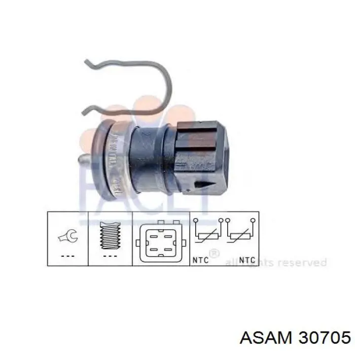 Czujnik temperatury płynu chłodzącego Asam 30705 cena, od 7,97 USD