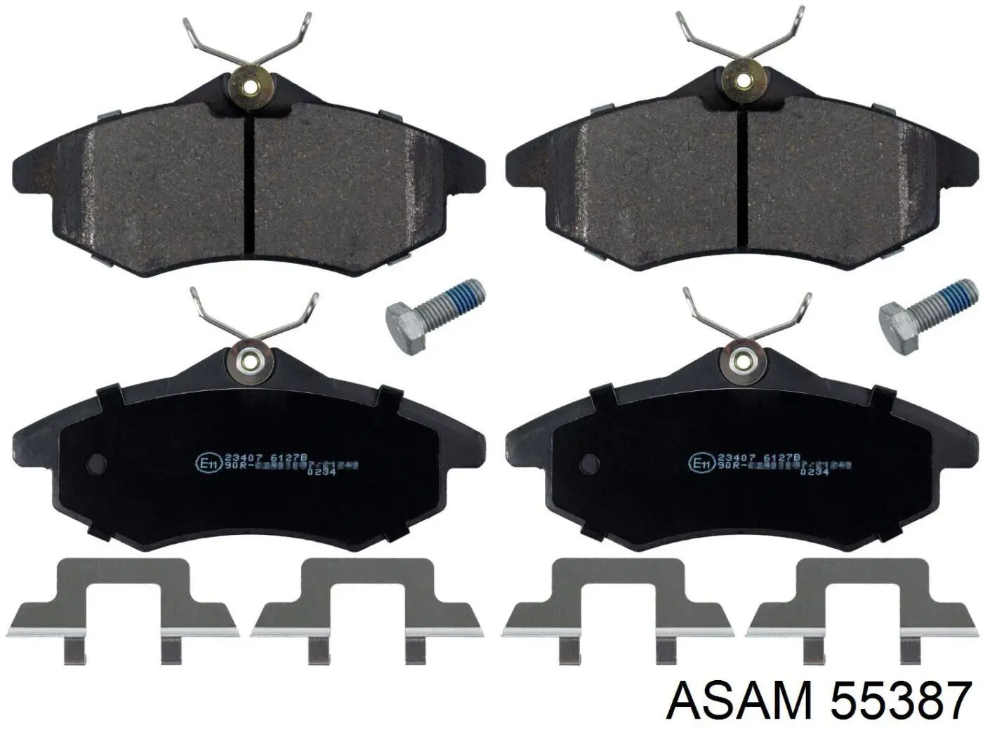 55387 Asam Klocki hamulcowe przednie tarczowe