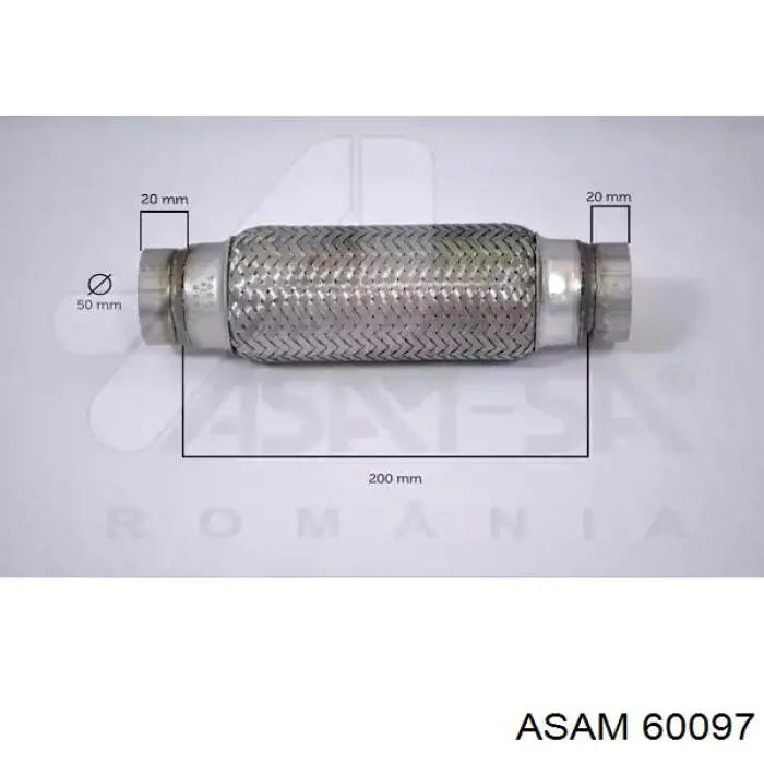 60097 Asam Łącznik elastyczny wydechu