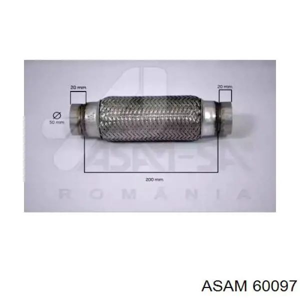 Łącznik elastyczny wydechu Asam 60097 cena, od 20,55 USD