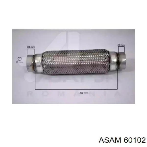 60102 Asam Łącznik elastyczny wydechu