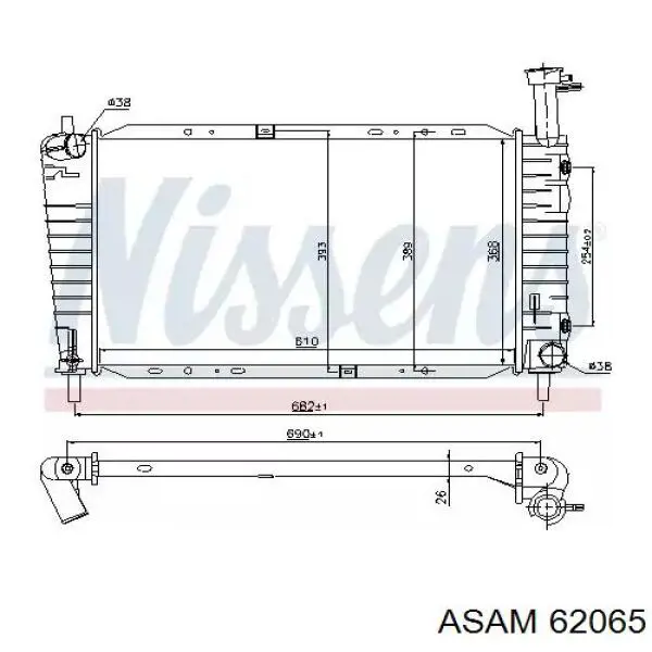 Łącznik elastyczny wydechu Asam 62065 cena, od 11,76 USD