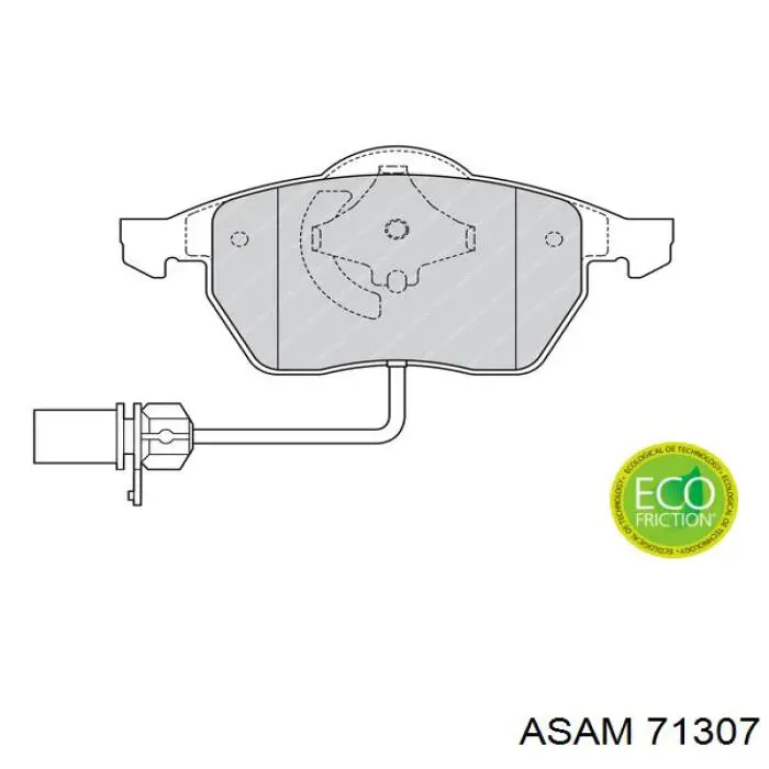 Klocki hamulcowe przednie tarczowe Asam 71307 cena, od 31,84 USD