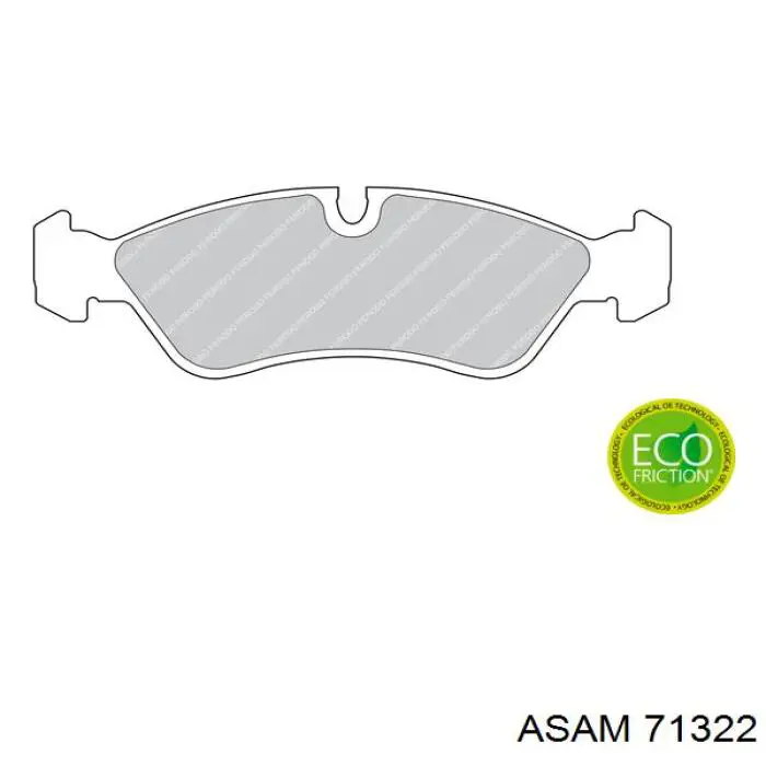 Klocki hamulcowe przednie tarczowe Asam 71322 cena, od 24,91 USD