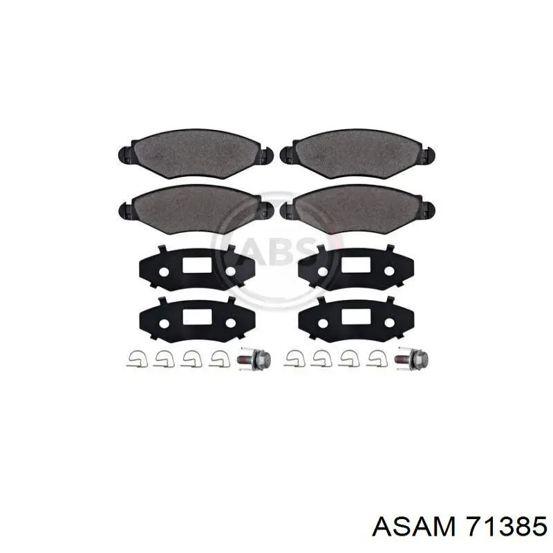 Klocki hamulcowe przednie tarczowe Asam 71385 cena, od 23,15 USD