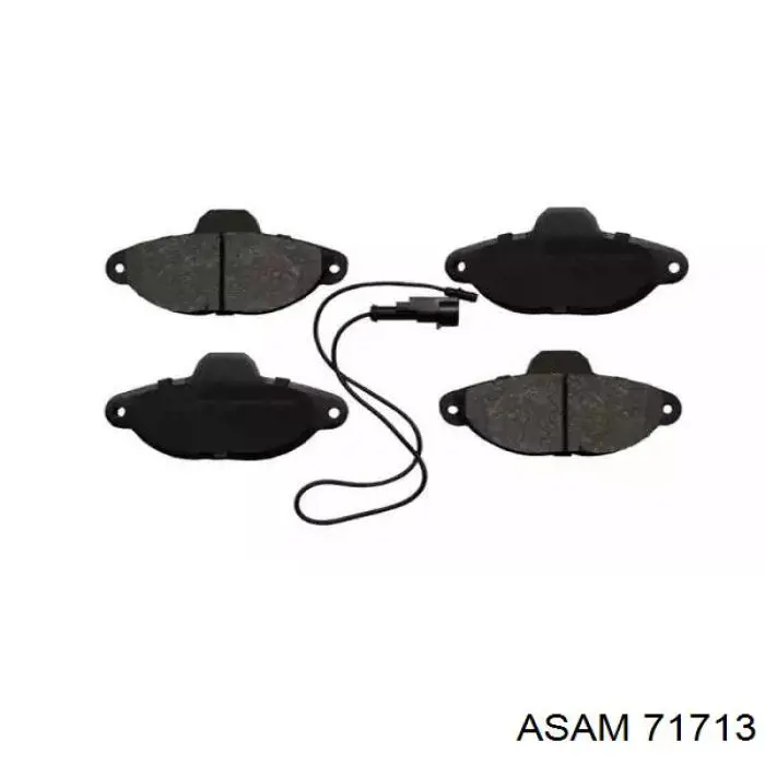 71713 Asam Klocki hamulcowe przednie tarczowe