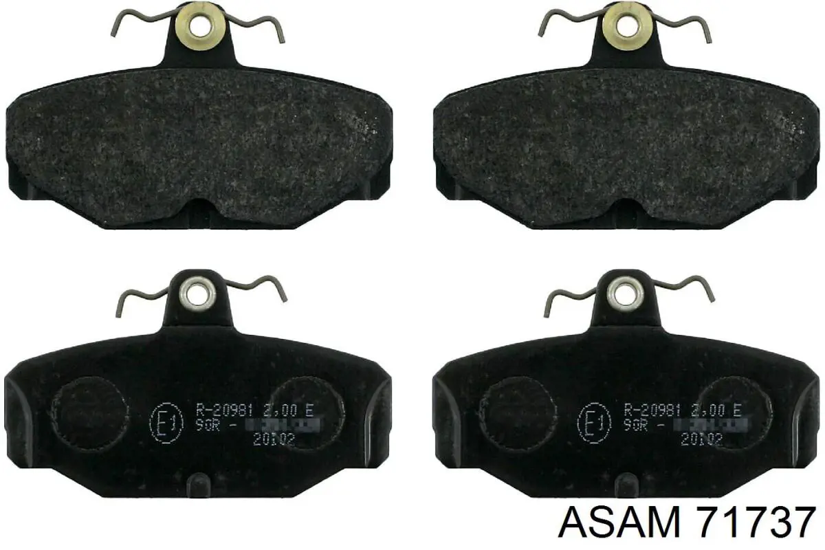Klocki hamulcowe przednie tarczowe Asam 71737 cena, od 27,16 USD