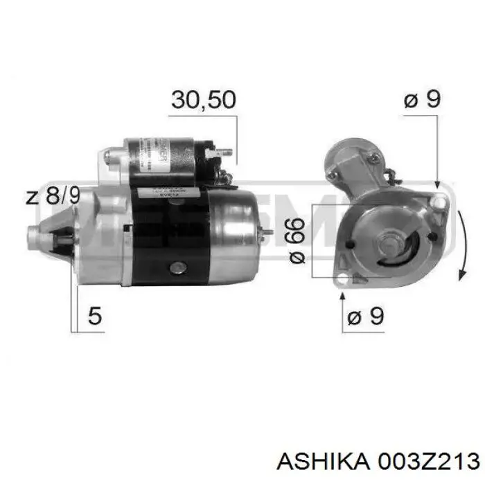 Do koszyka M001T74583 Mitsubishi Rozrusznik