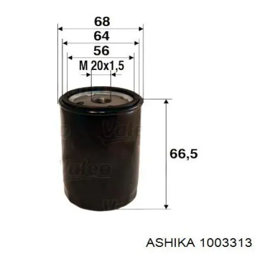 Do koszyka 1003313 Ashika Filtr oleju