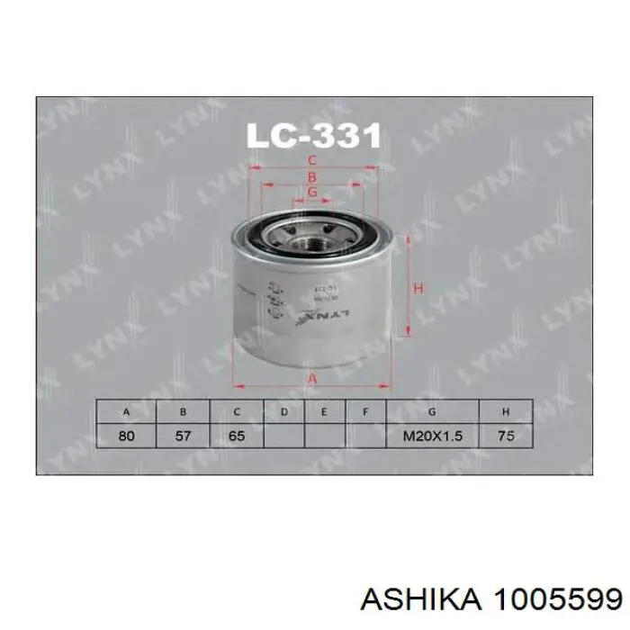 Do koszyka 1005599 Ashika Filtr oleju