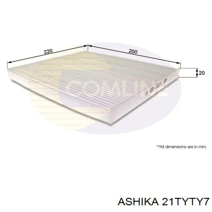 21TYTY7 Ashika Filtr kabiny