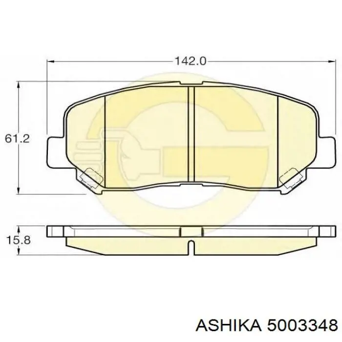 Klocki hamulcowe przednie tarczowe Ashika 5003348 cena, od 26,01 USD