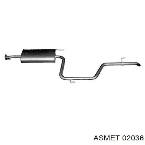 Do koszyka A6384901015 Mercedes Tłumik, tylna część