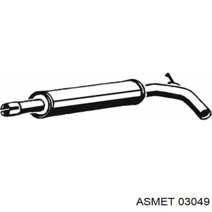 Do koszyka 03049 Asmet Tłumik, tylna część